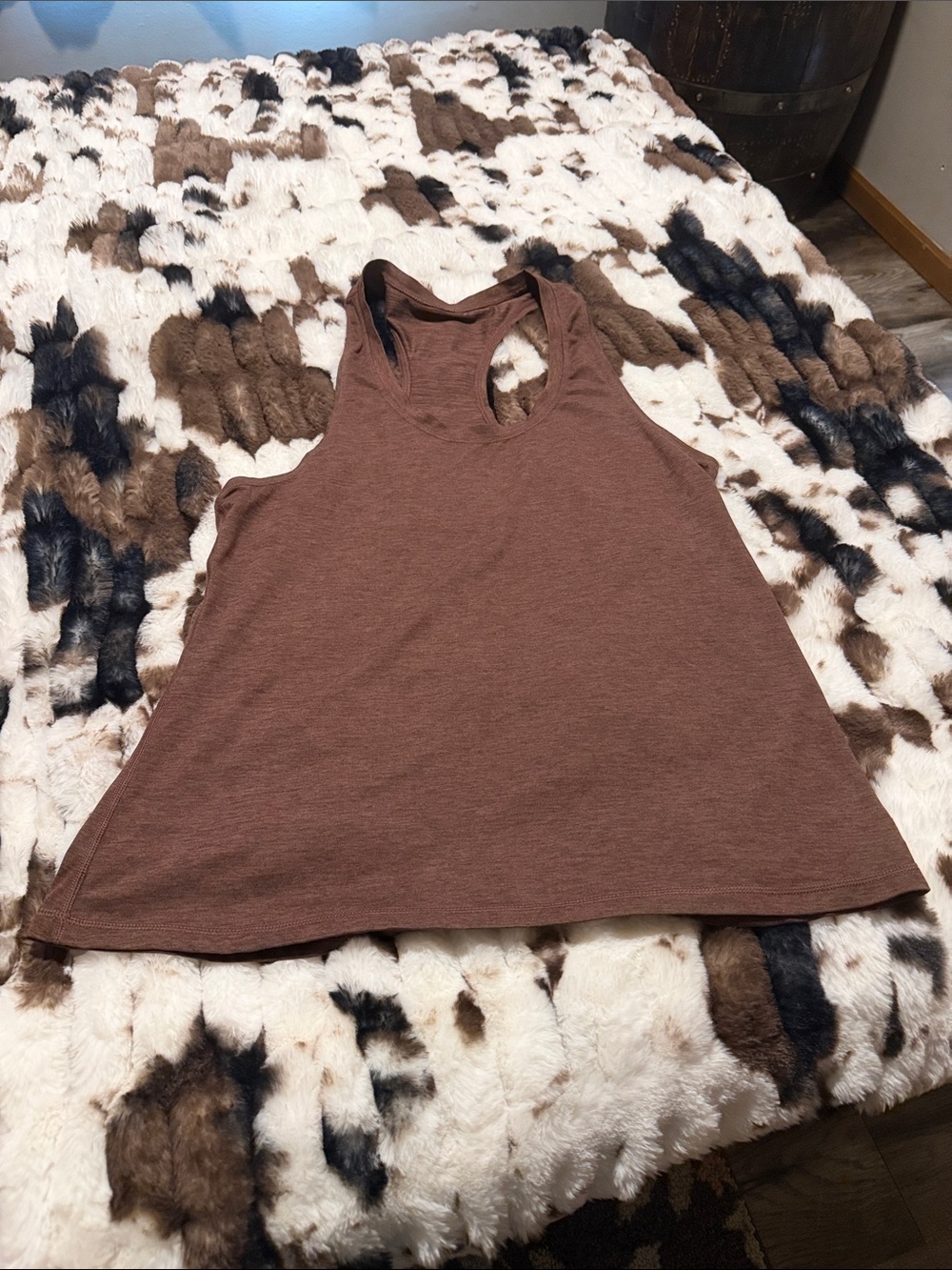 Vuori Brown Racerback Tank - A-Line Silhouette